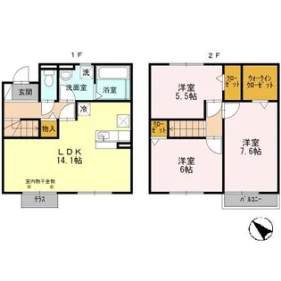 三重県津市観音寺町【一戸建】の間取り