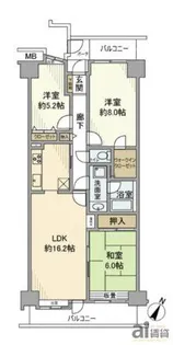 埼玉県ふじみ野市福岡中央2【マンション】の間取り