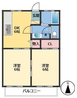 藤コーポA【1階】の間取り