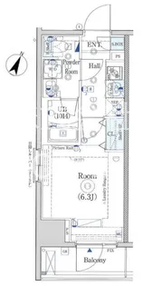 エストゥルース横濱吉野町【6階】の間取り
