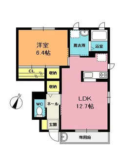 シャテーニュノール【1階】の間取り