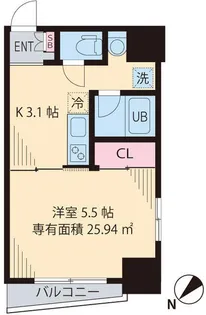 comodo【7階】の間取り