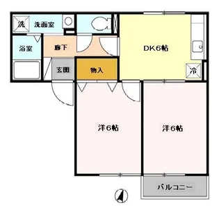 クレセントコート【2階】の間取り