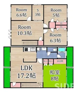 大阪府大阪市都島区内代町2【一戸建】の間取り