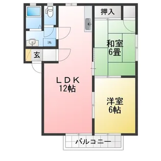 ジュネス35 B【2階】の間取り