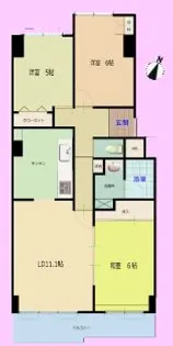 かしわ台パークハイツ【2階】の間取り