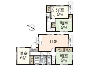 広島県広島市西区草津新町2【一戸建】の間取り