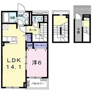 グラン ソレイユ【3階】の間取り
