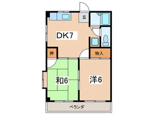 フラットヴァレイ【3階】の間取り