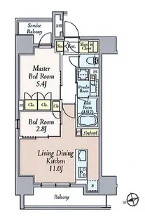 クレストコート本郷三丁目【7階】の間取り