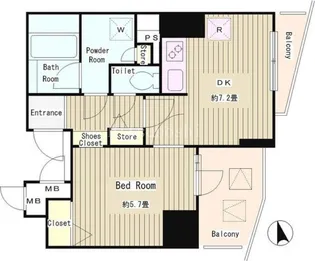 アルブル高輪【5階】の間取り