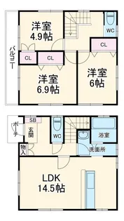 神奈川県相模原市中央区千代田7【一戸建】の間取り