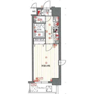 パルティール覚王山【2階】の間取り