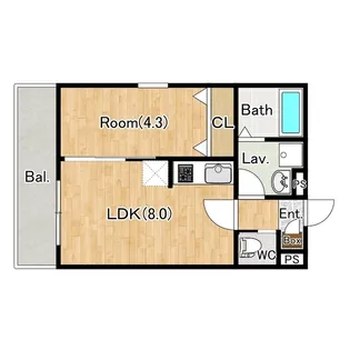 ジーメゾン柏西原【1階】の間取り