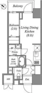 1LDKの間取り画像