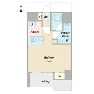 プレール・ドゥーク横濱山下町【7階】の間取り