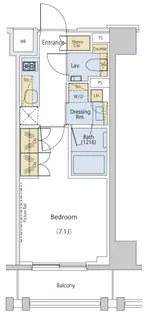ザ・パークハビオ文京江戸川橋【3階】の間取り