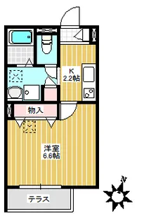 クレッセンド千川【1階】の間取り