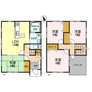 滋賀県草津市矢橋町【一戸建】の間取り