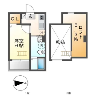 SWEET STREET(スウィートストリート)【2階】の間取り