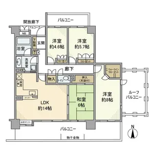ロイヤルアーク松ケ丘【10階】の間取り