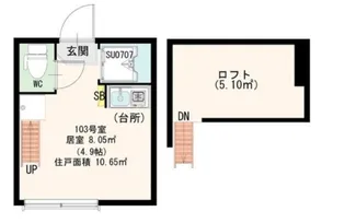 東京都世田谷区松原1【アパート】の間取り
