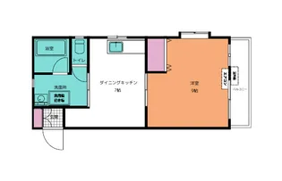 アルファー中島【1階】の間取り