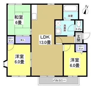 フレグランスタウン【1階】の間取り