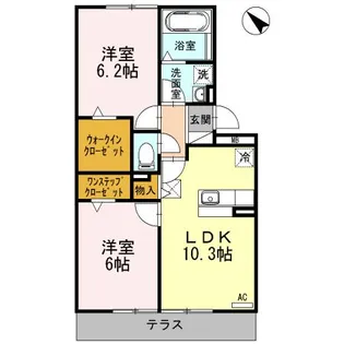 愛知県高浜市呉竹町5【アパート】の間取り