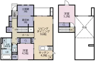 Belle Lead 東吉野 A棟【1階】の間取り