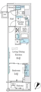 東京都渋谷区代々木2【マンション】の間取り