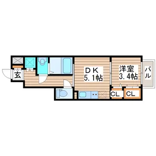 ラクラス福田町【1階】の間取り