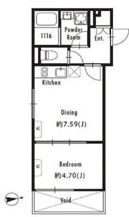 プライマル東新宿【4階】の間取り