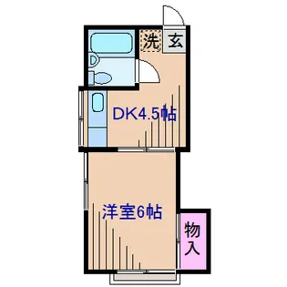 神奈川県横浜市鶴見区上の宮1【アパート】の間取り