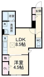 オリーブ津田沼【1階】の間取り