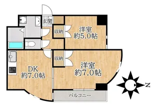 メゾンドリプレット【5階】の間取り