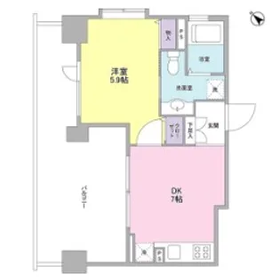 リバーレ月島【11階】の間取り