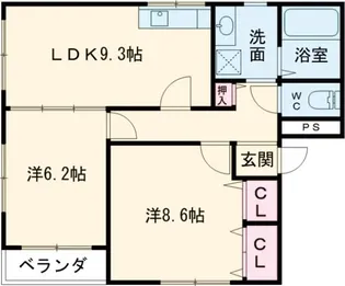 エルヴェンセドール【3階】の間取り