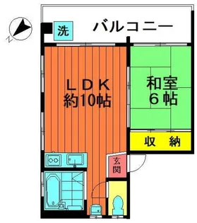 大悠ハイツ【3階】の間取り