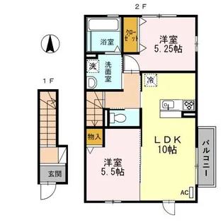 プラトーパルク A【2階】の間取り