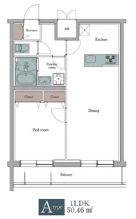エルプレイス文京大塚【1階】の間取り