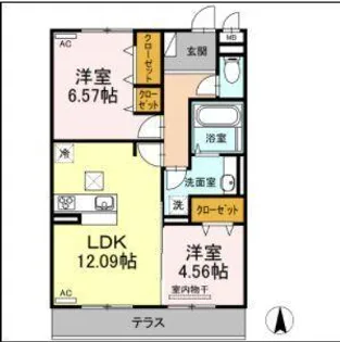 フォルトゥーナ横尾A【1階】の間取り