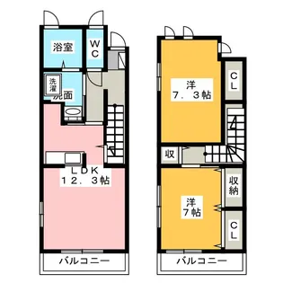 愛知県名古屋市港区小碓4【一戸建】の間取り