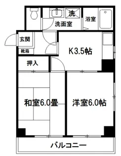 スカイハイツ【2階】の間取り