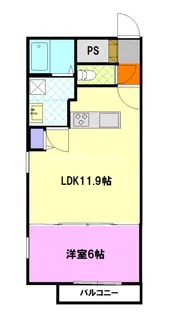 ラミューズ宮みらい【6階】の間取り