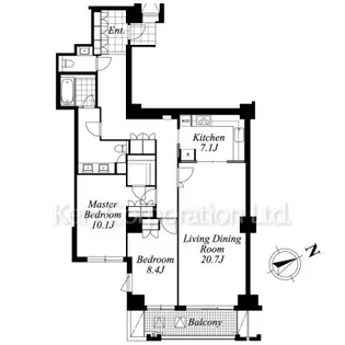 麻布第一マンションズ【6階】の間取り