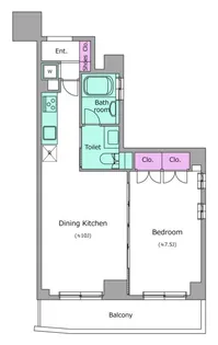 レジディア幡ヶ谷【7階】の間取り