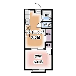 パークサイド鹿島【2階】の間取り