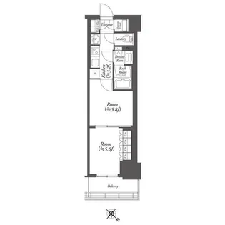 WORVE横浜伊勢佐木町【15階】の間取り