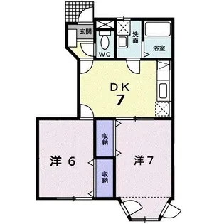 プレーヌ古城【1階】の間取り